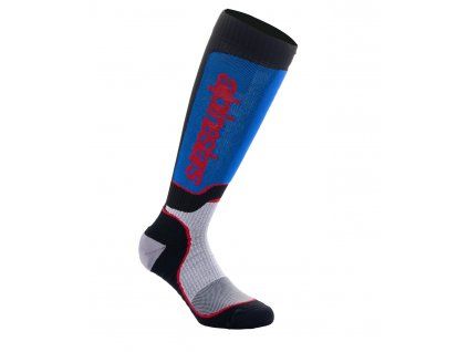ponožky MX PLUS, ALPINESTARS (černá/červená/modrá/šedá)