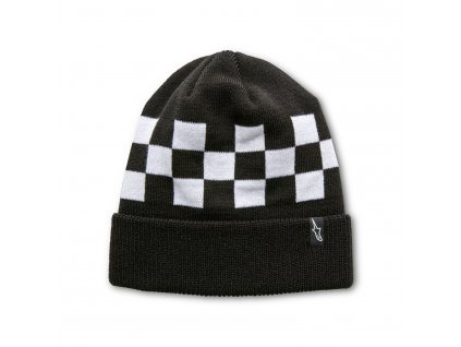 Čepice CHECKED BEANIE, ALPINESTARS (černá/bílá)