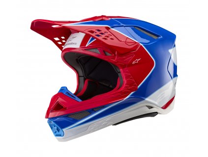 přilba SUPERTECH S-M10 AEON, ALPINESTARS (červená fluo/modrá)