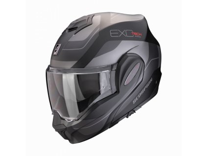 Moto přilba SCORPION EXO-TECH EVO PRO COMMUTA matná černo/stříbrná