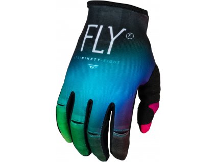 rukavice KINETIC PRODIGY, FLY RACING - USA 2024 dětské (růžová/modrá/hi-vis)