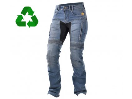 Dámské kevlarové džíny na moto Trilobite Parado Recycled blue (prodloužené)