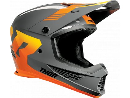 Přilba na motorku THOR Sector 2 Carve Charcoal/Orange