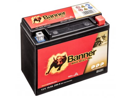 baterie gelová 12V, YTX20L-BS, 18Ah, 250A, BANNER Bike Bull GEL 175x87x155