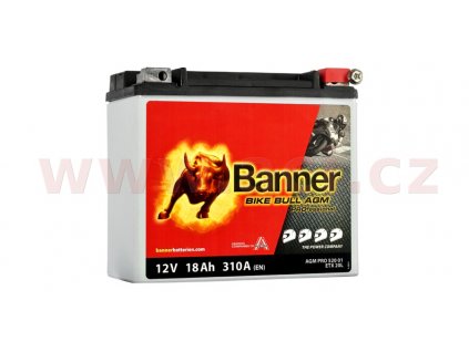 baterie 12V, YTX20HL-BS, 18Ah, 310A, BANNER Bike Bull AGM PRO 175x88x155