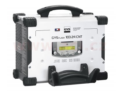 nabíječka/stabilizovaný zdroj GYSFLASH 103.24 CNT FV 6/12/24 V, 5-1200 Ah, 100 A, kabely 5 m, menu v češtině