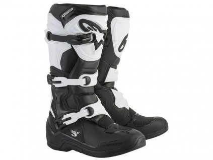 boty TECH 3, ALPINESTARS (černé/bílé) 2024