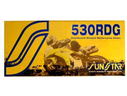 řetěz 530RDG, SUNSTAR (x-kroužek, barva černá, 94 článků)