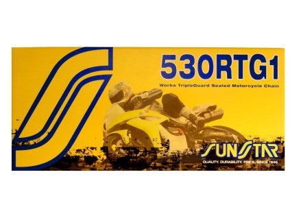 řetěz 530RTG1, SUNSTAR (x-kroužek, barva zlatá, 108 článků)