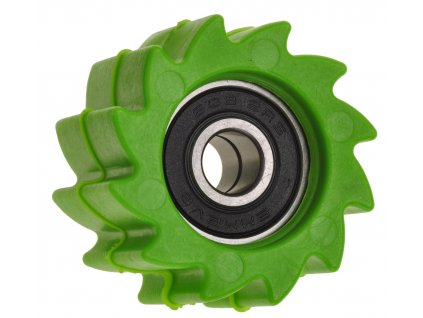 kladka řetězu Kawasaki, RTECH (zelená, vnitřní průměr 8 mm, vnější průměr 38 mm, šířka 23 mm)