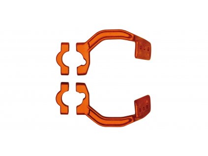kovový montážní kit na řídítka krytů páček FLX / VERTIGO / DUAL EVO, RTECH (oranžový, pár)