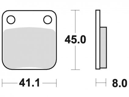 brzdové destičky, BRAKING (semi-metalická směs SM1) 2 ks v balení