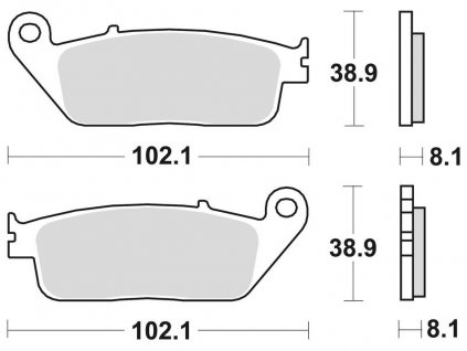 brzdové destičky, BRAKING (semi-metalická směs SM1) 2 ks v balení