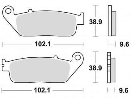 brzdové destičky, BRAKING (semi-metalická směs SM1) 2 ks v balení