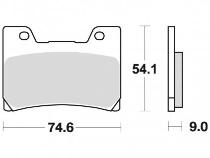 brzdové destičky, BRAKING (semi-metalická směs SM1) 2 ks v balení