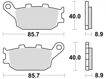 brzdové destičky, BRAKING (semi-metalická směs SM1) 2 ks v balení