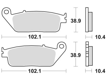 brzdové destičky, BRAKING (semi-metalická směs SM1) 2 ks v balení