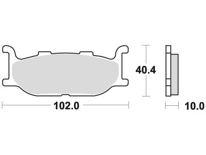 brzdové destičky, BRAKING (semi-metalická směs SM1) 2 ks v balení