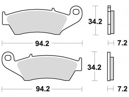 brzdové destičky, BRAKING (semi-metalická směs SM1) 2 ks v balení