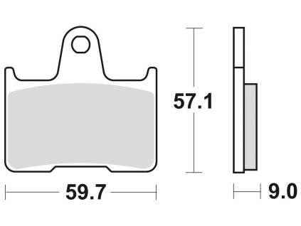 brzdové destičky, BRAKING (semi-metalická směs SM1) 2 ks v balení