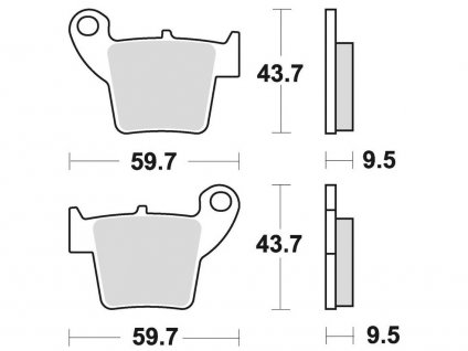 brzdové destičky, BRAKING (semi-metalická směs SM1) 2 ks v balení