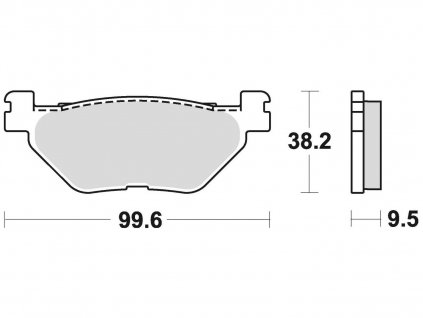 brzdové destičky, BRAKING (semi-metalická směs SM1) 2 ks v balení