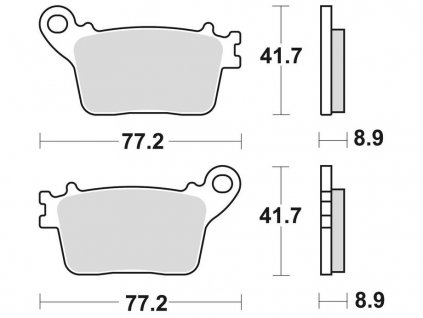 brzdové destičky, BRAKING (semi-metalická směs SM1) 2 ks v balení