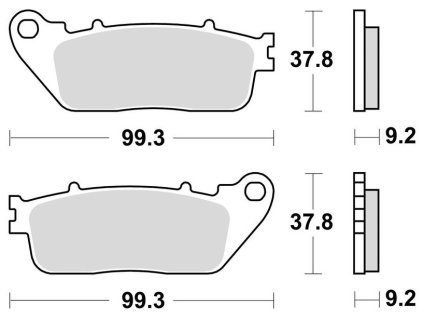 brzdové destičky, BRAKING (semi-metalická směs SM1) 2 ks v balení