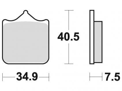 brzdové destičky, BRAKING (sinterová směs CM55) 4 ks v balení