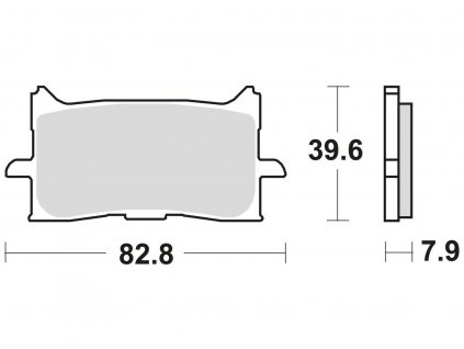 brzdové destičky, BRAKING (sinterová směs CM55) 2 ks v balení