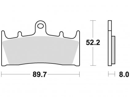 brzdové destičky, BRAKING (semi metalická směs CM66) 2 ks v balení