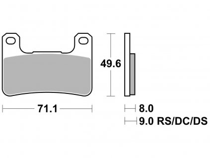 brzdové destičky, BRAKING (semi metalická směs CM66) 2 ks v balení