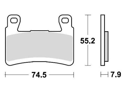 brzdové destičky, BRAKING (semi metalická směs CM66) 2 ks v balení