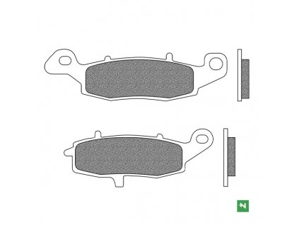 brzdové destičky, NEWFREN (směs ROAD TOURING SINTERED) 2 ks v balení