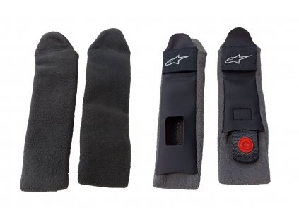 polstrované kryty řemínku zapínání pro přilby SUPERTECH R10, ALPINESTARS (1 pár)