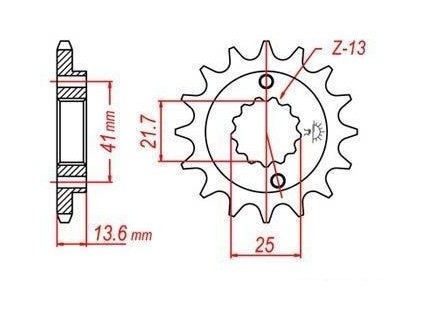 řetězové kolečko pro sekundární řetězy typu 520, JT (14 zubů)