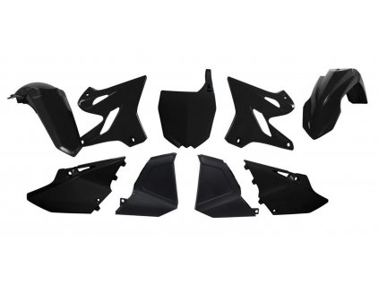 sada plastů Yamaha - RESTYLING KIT pro YZ 125/250 02-21, RTECH (černá, 6 dílů)