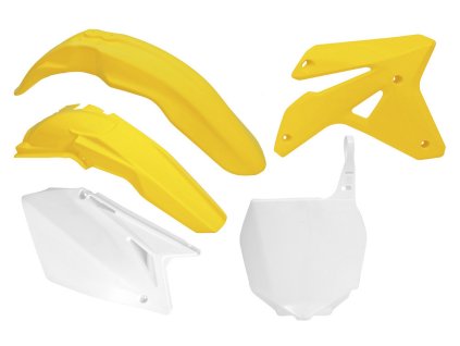 sada plastů Suzuki, RTECH (žluto-bílé, 5 dílů)