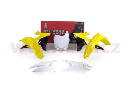 sada plastů Suzuki, RTECH (žluto-bílo-černá, 5 dílů)