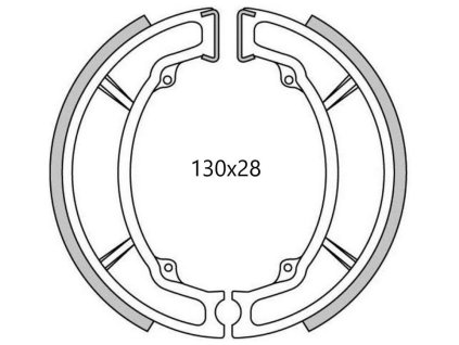 brzdové obložení (standardní materiál) NEWFREN (2 ks v balení)