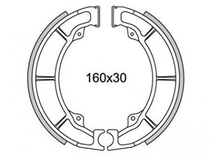 brzdové obložení (drážkované) NEWFREN (2 ks v balení)