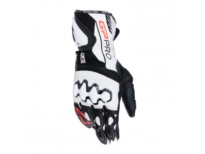 rukavice GP PRO R 4, ALPINESTARS (černá/bílá) 2025
