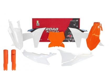 sada plastů KTM, RTECH (oranžovo-černo-bílá, 7 dílů)