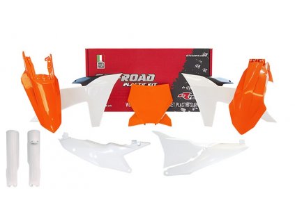 sada plastů KTM, RTECH (oranžovo-černo-bílá, 7 dílů)