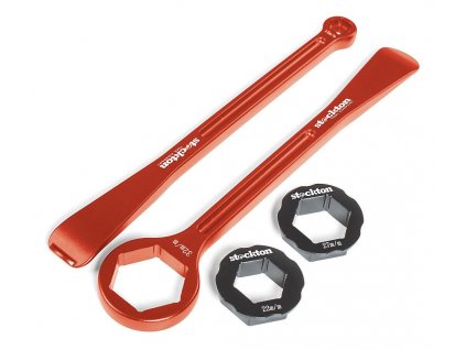 stockton aluminum off road tire combo lever set euro orange