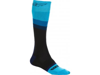 Ponožky dlouhé Knee Brace, FLY RACING (černá/modrá)