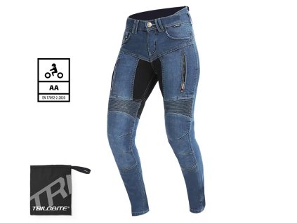 Dámské džíny na moto Trilobite 661 Parado skinny fit blue level 2