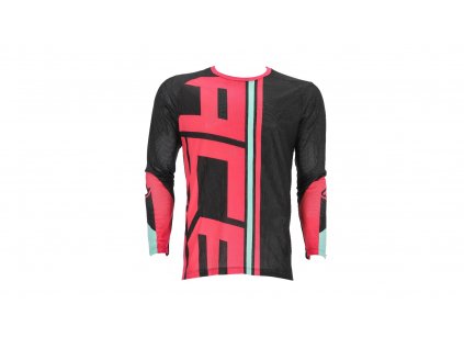ACERBIS dres MX J-WINDY ONE VENTED černá/růžová L