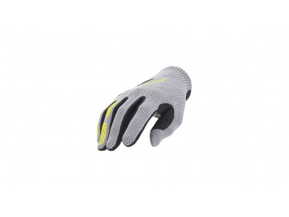 rukavice MX/MTB BUSH šedá/žlutá S