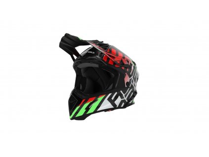 ACERBIS přilba STEEL CARBON 22-06 zelená/červená L